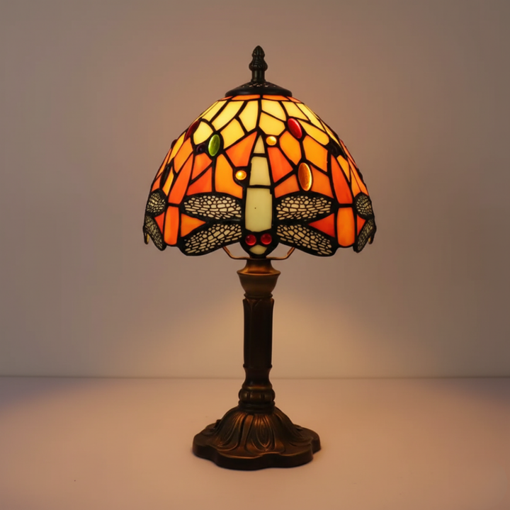Decorative LED Table Lamp Made of Colored Glass