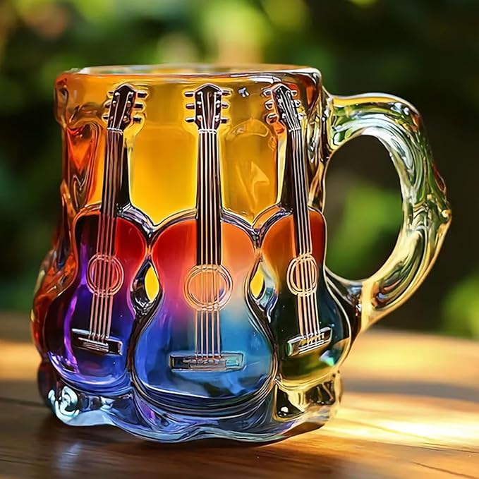 Artisan Mug with 3D Guitar Art