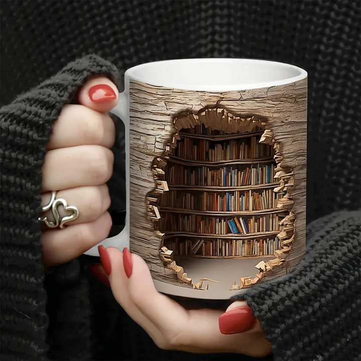 Library Mug with Heat-Activated Magical Effect